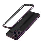 For iPhone 13 Pro Max Aurora Series Lens Protector + Metal Frame Protective Case (Black Purple)