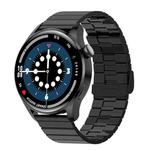 M103 1.35 inch IPS Color Screen IP67 Waterproof Smart Watch, Support Sleep Monitoring / Heart Rate Monitoring / Bluetooth Call / Music Playback, Style: Steel Strap(Black)