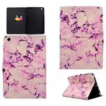 For iPad Mini 1 / 2 / 3 / 4 / 5 TPU Horizontal Flip Leather Case with Holder & Card Slot & Sleep / Wake-up Function(Pink Marble)