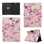 For Galaxy Tab S3 9.7 T820 TPU Horizontal Flip Leather Case with Holder & Card Slot & Sleep / Wake-up Function(Pink Marble)