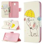 For Xiaomi Redmi 8A Colored Drawing Pattern Horizontal Flip Leather Case with Holder & Card Slots & Wallet(Elephant)