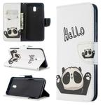 For Xiaomi Redmi 8A Colored Drawing Pattern Horizontal Flip Leather Case with Holder & Card Slots & Wallet(Hello Panda)