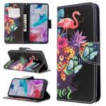For Xiaomi Redmi 8 Colored Drawing Pattern Horizontal Flip Leather Case with Holder & Card Slots & Wallet(Flamingo)