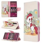 For Sony Xperia 5 /  XZ5 Colored Drawing Pattern Horizontal Flip Leather Case with Holder & Card Slots & Wallet(Unicorn)