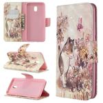 For Xiaomi Redmi 8A 3D Colored Drawing Pattern Horizontal Flip Leather Case, with Holder & Card Slots & Wallet(Little Cat)