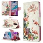 For Xiaomi Redmi 8 3D Colored Drawing Pattern Horizontal Flip Leather Case, with Holder & Card Slots & Wallet(English Flamingo)