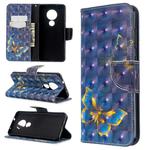 For Nokia 6.2 / 7.2 3D Colored Drawing Pattern Horizontal Flip Leather Case, with Holder & Card Slots & Wallet(Butterfly)