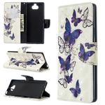 For Sony Xperia 20 3D Colored Drawing Pattern Horizontal Flip Leather Case, with Holder & Card Slots & Wallet(Butterflies)