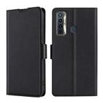 For Tecno Camon 17 Ultra-thin Voltage Side Buckle PU + TPU Horizontal Flip Leather Case with Holder & Card Slot(Black)