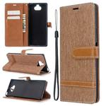 For Sony Xperia 20 Color Matching Denim Texture Horizontal Flip PU Leather Case with Holder & Card Slots & Wallet & Lanyard(Brown)