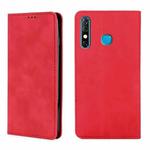 For Infinix Hot 8 / Hot 8 Lite X650 X650B / Tecon Camon 12 CC7 Sp Skin Feel Magnetic Horizontal Flip Leather Case with Holder & Card Slots(Red)