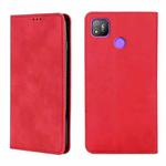 For Infinix Tecno Pop 4 Skin Feel Magnetic Horizontal Flip Leather Case with Holder & Card Slots(Red)