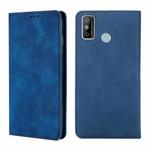 For Tecno Spark 6 GO Skin Feel Magnetic Horizontal Flip Leather Case with Holder & Card Slots(Blue)