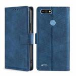 For Tecno Pop 2 F Skin Feel Crocodile Texture Magnetic Clasp Horizontal Flip PU Leather Case with Holder & Card Slots & Wallet(Blue)