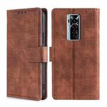 For Tecno Phantom X Skin Feel Crocodile Texture Magnetic Clasp Horizontal Flip PU Leather Case with Holder & Card Slots & Wallet(Brown)