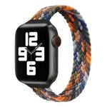Small Waist Single Loop Nylon Braid Watch Band For Apple Watch Series 8&7 41mm / SE 2&6&SE&5&4 40mm / 3&2&1 38mm, Size: XS 130mm(Camouflage Colorful)