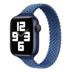 Small Waist Single Loop Nylon Braid Watch Band For Apple Watch Ultra 49mm / Series 8&7 45mm / SE 2&6&SE&5&4 44mm / 3&2&1 42mm, Szie: XS 135mm(Cold Sea Blue)