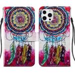 For iPhone 13 Pro Painted Pattern Horizontal Flip Leather Case with Holder & Card Slots & Photo Frame (Dreamcatcher)