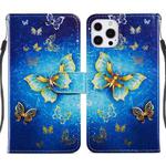 For iPhone 13 Pro Max Painted Pattern Horizontal Flip Leather Case with Holder & Card Slots & Photo Frame (Phnom Penh Butterfly)