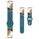 Morandi Series Contrast Color Silicone Watch Band For Apple Watch Series 8&7 41mm / SE 2&6&SE&5&4 40mm / 3&2&1 38mm(11)