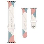 Morandi Series Contrast Color Silicone Watch Band For Apple Watch Ultra 49mm / Series 8&7 45mm / SE 2&6&SE&5&4 44mm / 3&2&1 42mm(18)