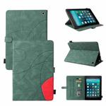 For Amazon Fire HD 10 2021 Dual-color Splicing Horizontal Flip PU Leather Case with Holder & Card Slots & Sleep / Wake-up Function(Green)