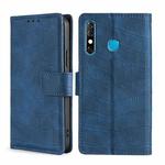 For Infinix Hot 8 / 8 Lite Skin Feel Crocodile Texture Magnetic Clasp Horizontal Flip PU Leather Case with Holder & Card Slots & Wallet(Blue)