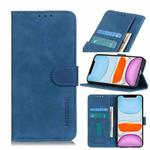 For iPhone 11 Retro Texture PU + TPU Horizontal Flip Leather Case with Holder & Card Slots & Wallet(Blue)