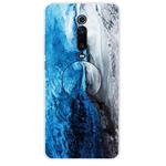 For Xiaomi Redmi K20 & K20 Pro Embossed Varnished Marble TPU Protective Case with Holder(Dark Blue)