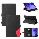 For Samsung Galaxy Tab A7 10.4 (2020) T505/T500 Dual-color Splicing Horizontal Flip PU Leather Case with Holder & Card Slots & Sleep / Wake-up Function(Black)