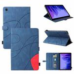For Samsung Galaxy Tab A7 10.4 (2020) T505/T500 Dual-color Splicing Horizontal Flip PU Leather Case with Holder & Card Slots & Sleep / Wake-up Function(Blue)