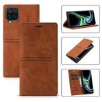 For Samsung Galaxy A42 5G Dream Magnetic Suction Business Horizontal Flip PU Leather Case with Holder & Card Slot & Wallet(Brown)
