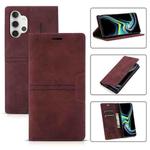 For Samsung Galaxy A52 5G / 4G Dream Magnetic Suction Business Horizontal Flip PU Leather Case with Holder & Card Slot & Wallet(Wine Red)