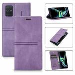 For Samsung Galaxy A71 5G Dream Magnetic Suction Business Horizontal Flip PU Leather Case with Holder & Card Slot & Wallet(Purple)