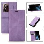 For Samsung Galaxy Note20 Ultra Dream Magnetic Suction Business Horizontal Flip PU Leather Case with Holder & Card Slot & Wallet(Purple)