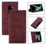 For Samsung Galaxy S9+ Dream Magnetic Suction Business Horizontal Flip PU Leather Case with Holder & Card Slot & Wallet(Wine Red)