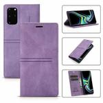 For Samsung Galaxy S20 Dream Magnetic Suction Business Horizontal Flip PU Leather Case with Holder & Card Slot & Wallet(Purple)