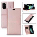 For Samsung Galaxy S20+ Dream Magnetic Suction Business Horizontal Flip PU Leather Case with Holder & Card Slot & Wallet(Rose Gold)