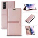 For Samsung Galaxy S21+ 5G Dream Magnetic Suction Business Horizontal Flip PU Leather Case with Holder & Card Slot & Wallet(Rose Gold)