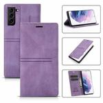 For Samsung Galaxy S21+ 5G Dream Magnetic Suction Business Horizontal Flip PU Leather Case with Holder & Card Slot & Wallet(Purple)