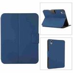 For iPad mini 6 Electric Pressed Texture Horizontal Flip Leather Tablet Case with Holder & Pen Slot(Navy Blue)