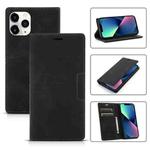 For iPhone 13 Dream Magnetic Suction Business Horizontal Flip PU Leather Case with Holder & Card Slot & Wallet(Black)