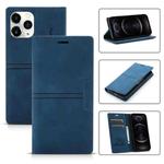 For iPhone 12 / 12 Pro Dream Magnetic Suction Business Horizontal Flip PU Leather Case with Holder & Card Slot & Wallet(Blue)