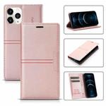 For iPhone 12 Pro Max Dream Magnetic Suction Business Horizontal Flip PU Leather Case with Holder & Card Slot & Wallet(Rose Gold)