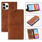 For iPhone 11 Dream Magnetic Suction Business Horizontal Flip PU Leather Case with Holder & Card Slot & Wallet (Brown)