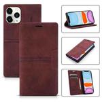 For iPhone 11 Dream Magnetic Suction Business Horizontal Flip PU Leather Case with Holder & Card Slot & Wallet (Wine Red)