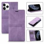 For iPhone 11 Pro Dream Magnetic Suction Business Horizontal Flip PU Leather Case with Holder & Card Slot & Wallet (Purple)