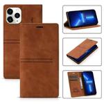 For iPhone 11 Pro Max Dream Magnetic Suction Business Horizontal Flip PU Leather Case with Holder & Card Slot & Wallet (Brown)