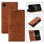 For iPhone XR Dream Magnetic Suction Business Horizontal Flip PU Leather Case with Holder & Card Slot & Wallet(Brown)