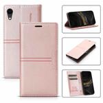 For iPhone XR Dream Magnetic Suction Business Horizontal Flip PU Leather Case with Holder & Card Slot & Wallet(Rose Gold)